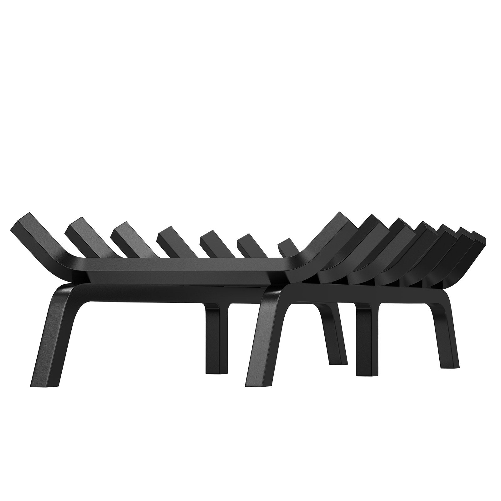 30" Heavy Duty Fireplace Log Grate with 6 Sturdy Legs, 3/4" Powder-Coated Steel Bars - Durable Firewood Rack for Indoor & Outdoor Use