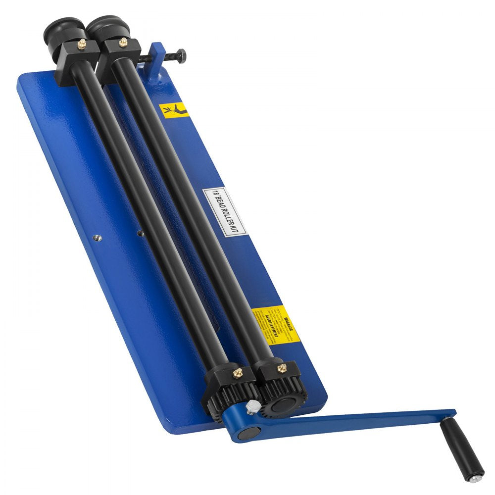 Versatile 18" Sheet Metal Bead Roller Machine with Rotary Swager and 6 Die Sets for Flexible Forming