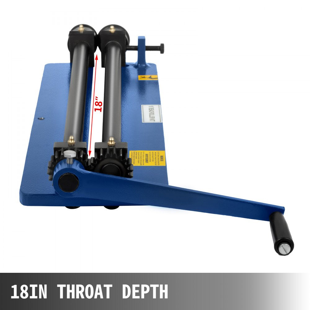 Versatile 18" Sheet Metal Bead Roller Machine with Rotary Swager and 6 Die Sets for Flexible Forming