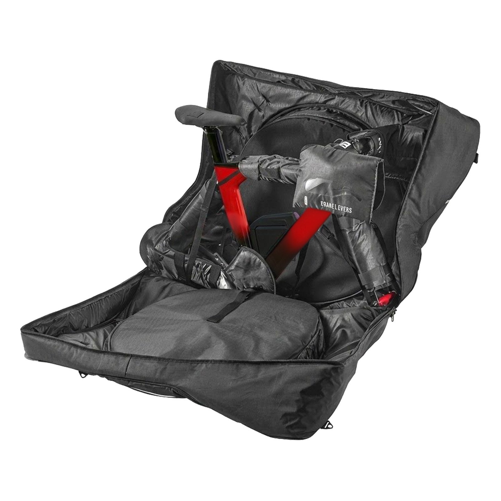 Triathlon Bike Transport Case with TSA Lock, Dual Zipper, Max 42" Wheelbase - Ultimate Storage for Travel, Train, Airplane, Subway Use