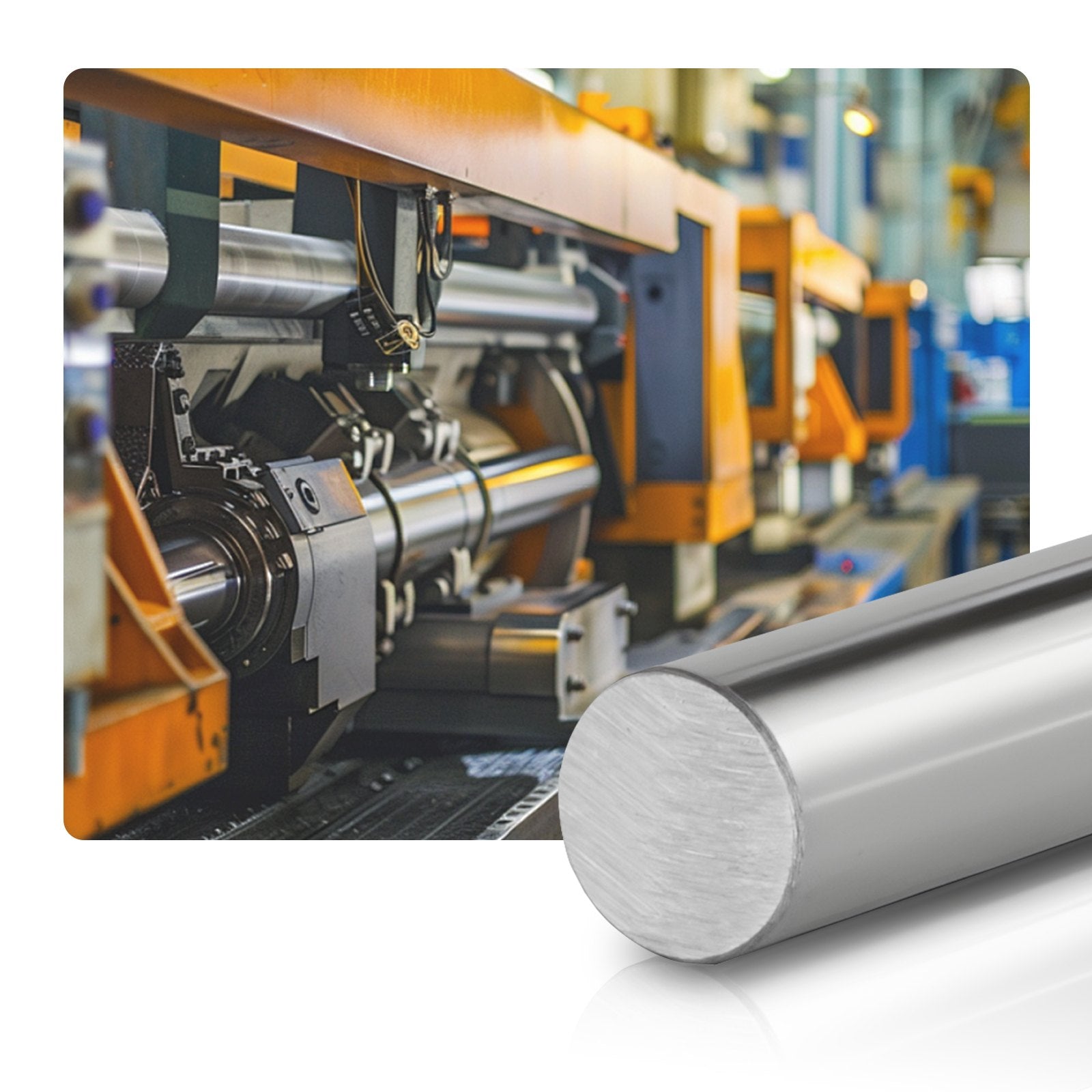 2PCS High Precision Linear Motion Rods, 20mm x 1200mm, SFC20 Carbon Steel Shafts, Anti-Rust, Ideal for CNC Cutting, Grinding, Milling, Drilling Machines