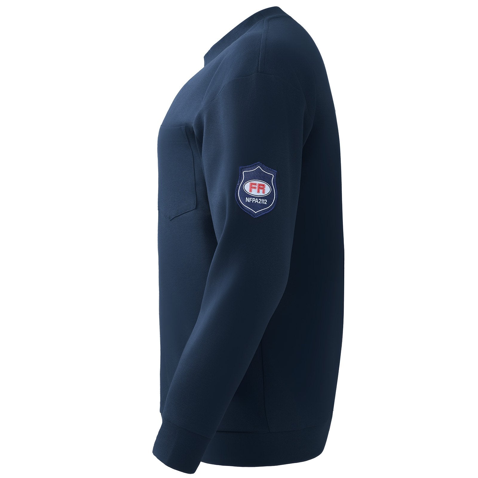Men's 2XL Flame Resistant Work Shirt - Navy Blue, Lightweight 7 oz Breathable Cotton, Pre-Shrunk, Ideal for Welders & Electricians