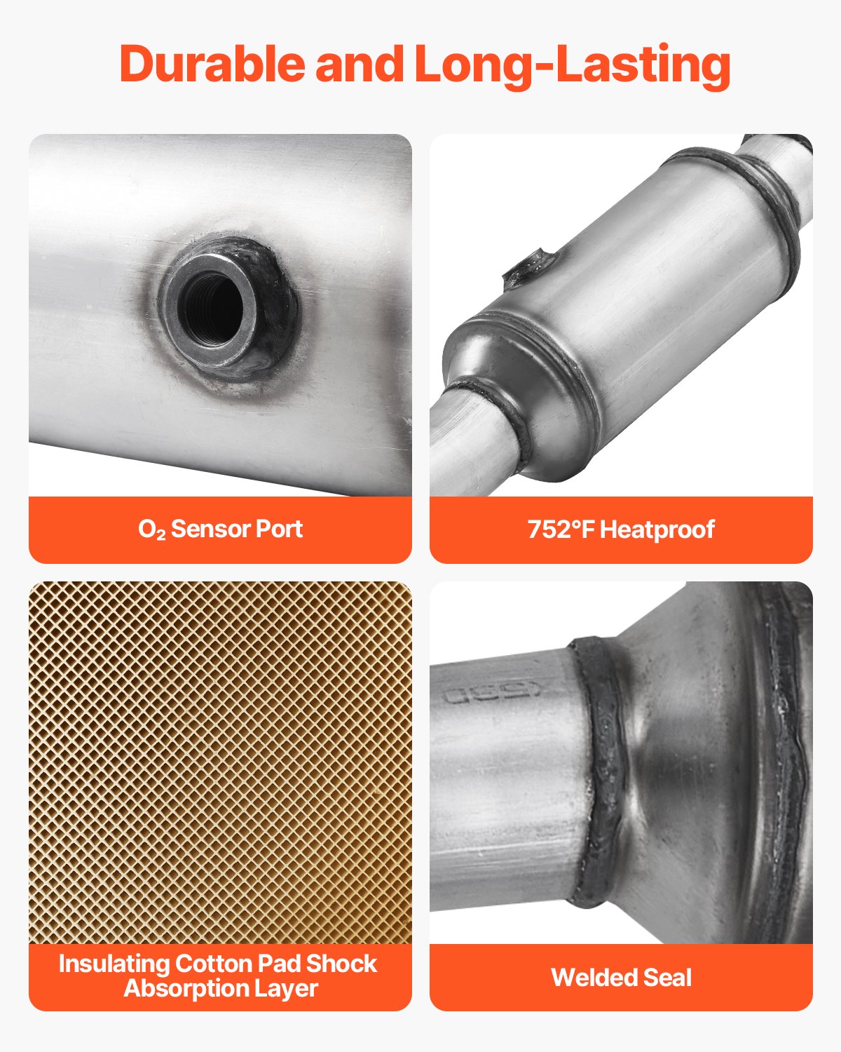 Stainless Steel Catalytic Converter for Chrysler 200/Dodge Avenger/Jeep Compass 2.4L L4 – Front Exhaust Gas Purification, OE 54735 Compliant