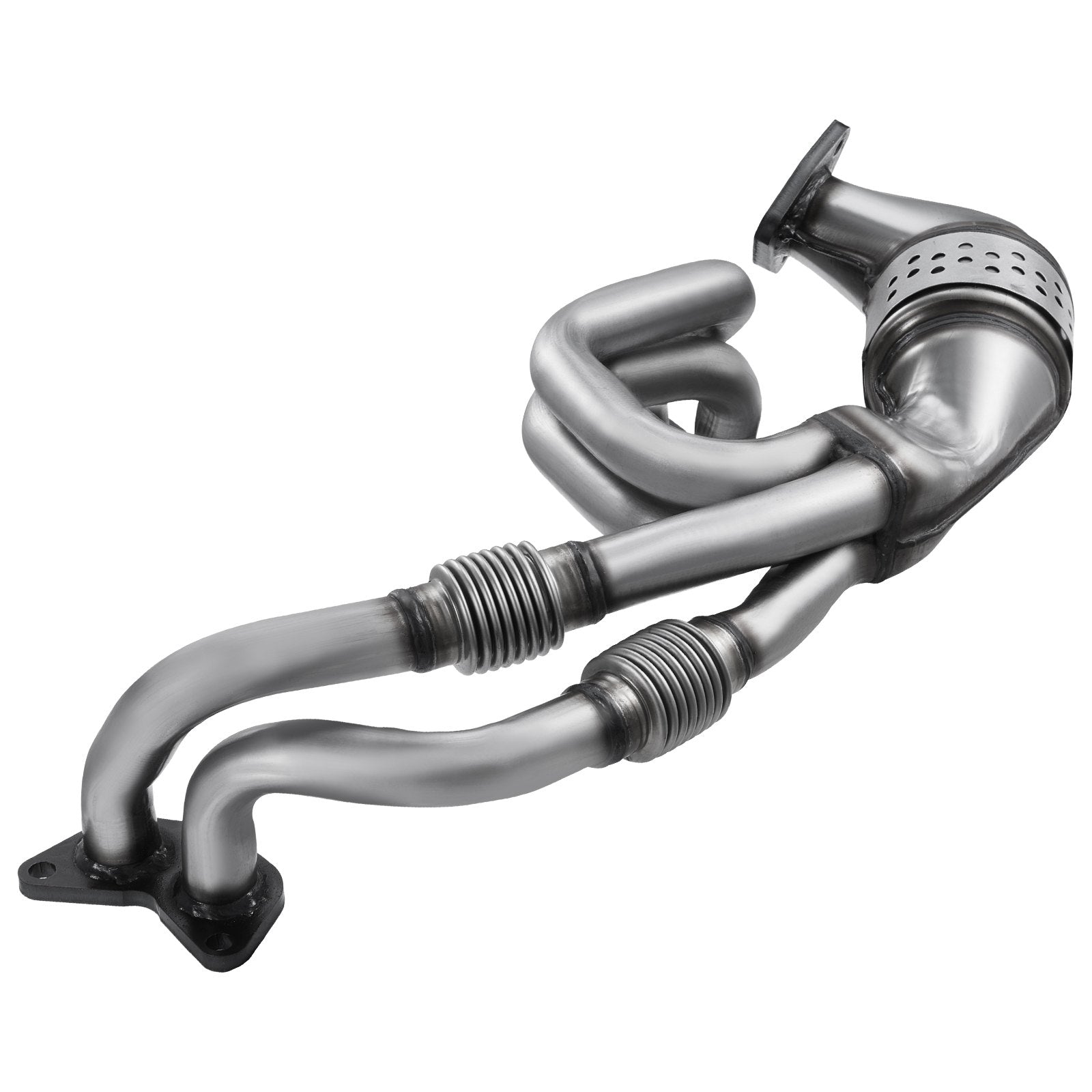 Stainless Steel High Flow Catalytic Converter for Subaru & SAAB 9-2X, 2.5L H4, Front - Efficient Exhaust Gas Purification, OE 16564 Replacement