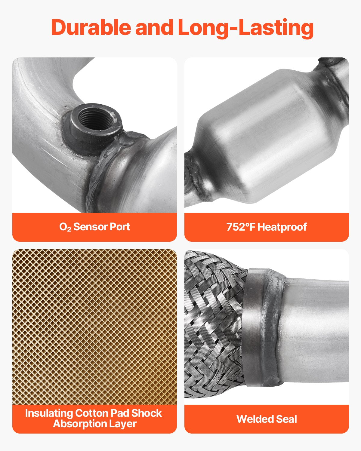 Chevrolet Equinox/GMC Terrain/Chevy Captiva Sport Catalytic Converter - High Flow Stainless Steel, 2.4L L4, Front OE 16581 16796 Replacement for Efficient Exhaust Gas Purification