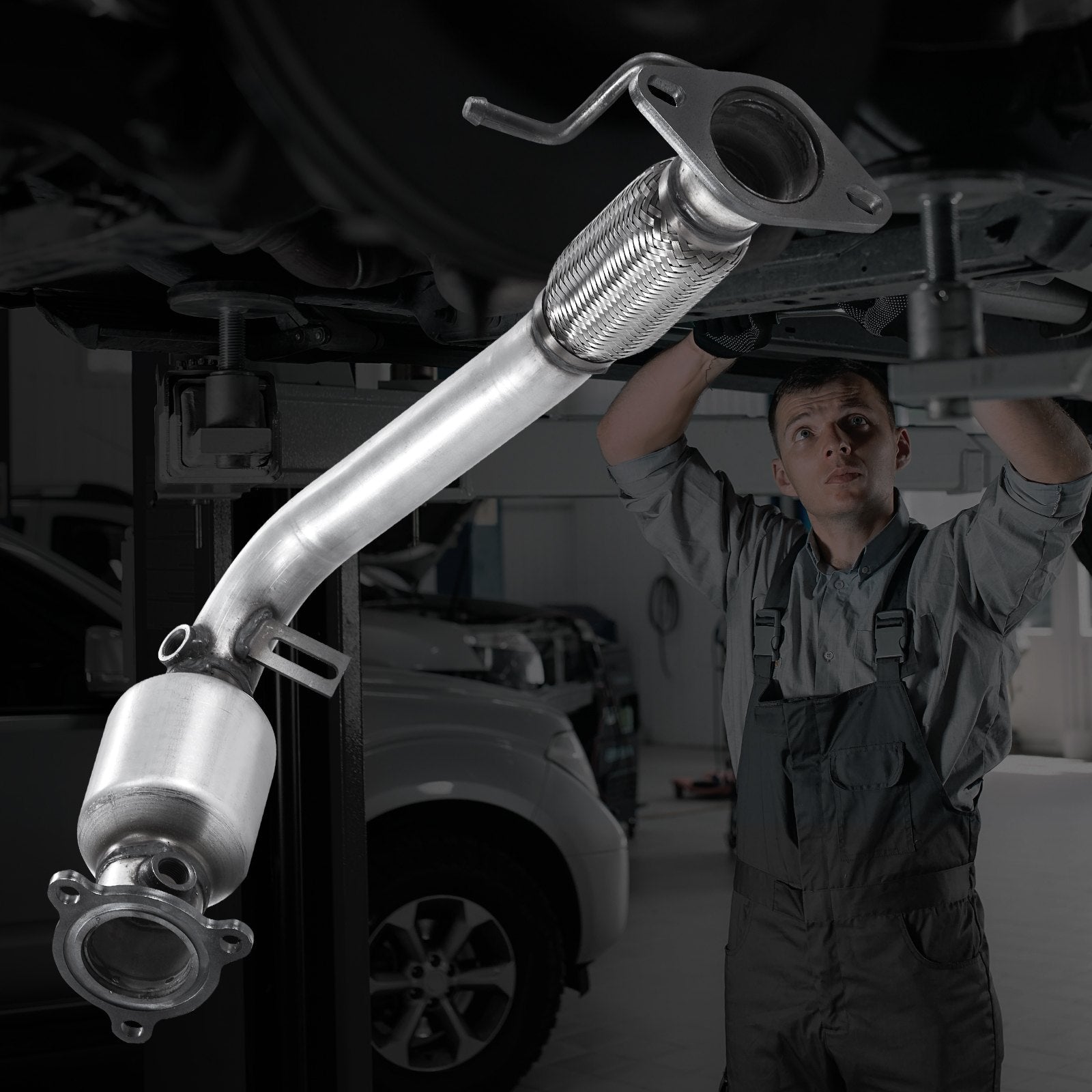 Chevrolet Equinox/GMC Terrain/Chevy Captiva Sport Catalytic Converter - High Flow Stainless Steel, 2.4L L4, Front OE 16581 16796 Replacement for Efficient Exhaust Gas Purification