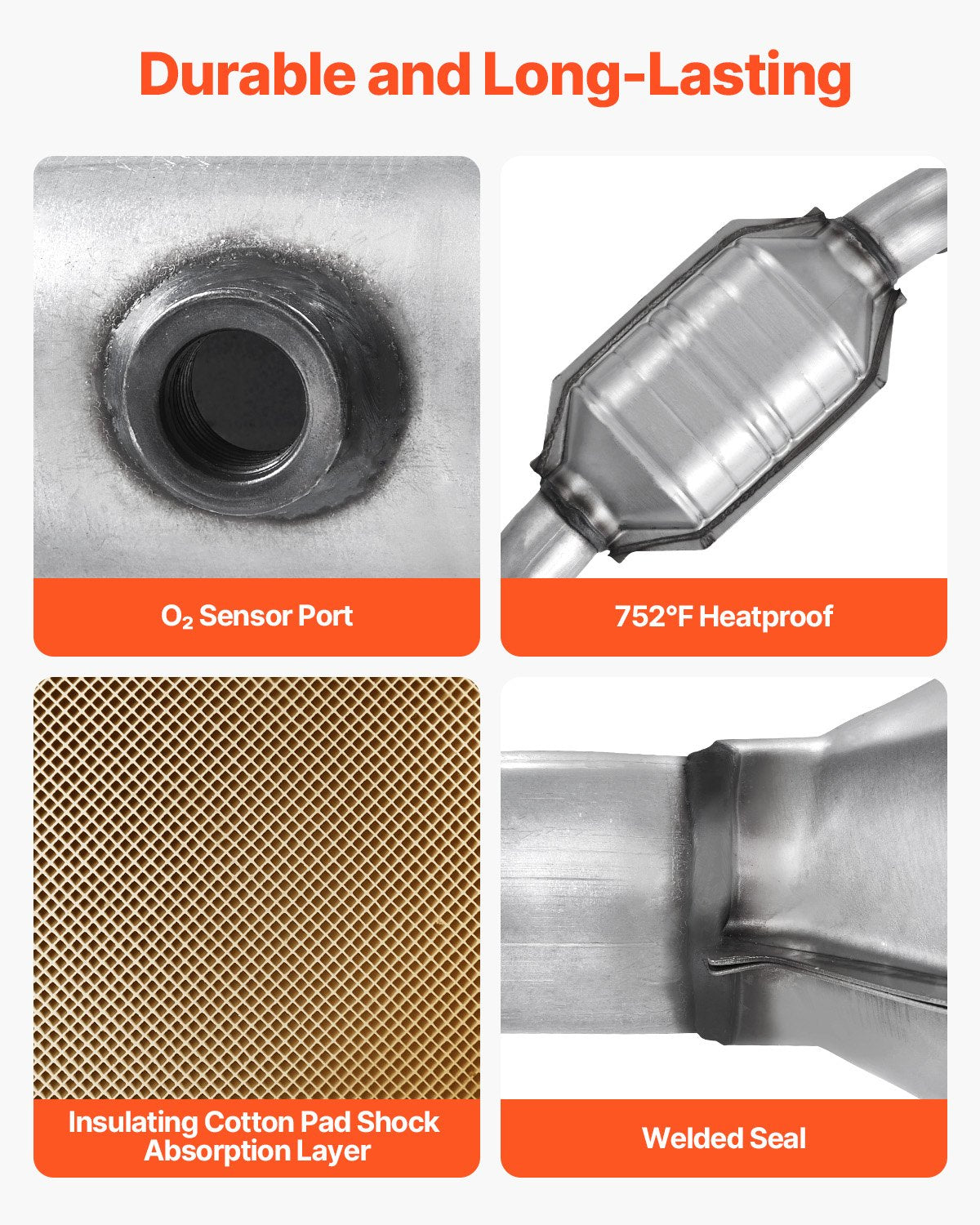 Catalytic Converter for Cadillac & Chevy V6/V8 - Front/Left/Right OE 15756278, OBD III, High Efficiency, Durable Silver Replacement