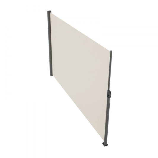 VEVOR Retractable Side Awning 118" x 63", Retractable Patio Screen Waterproof, Retractable Room Divider Beige for Privacy, Garden, Outdoor, Patio and Terrace