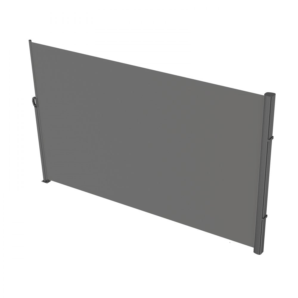VEVOR Retractable Side Awning 118" x 71", Retractable Patio Screen Waterproof, Retractable Room Divider Grey for Privacy, Garden, Outdoor, Patio and Terrace