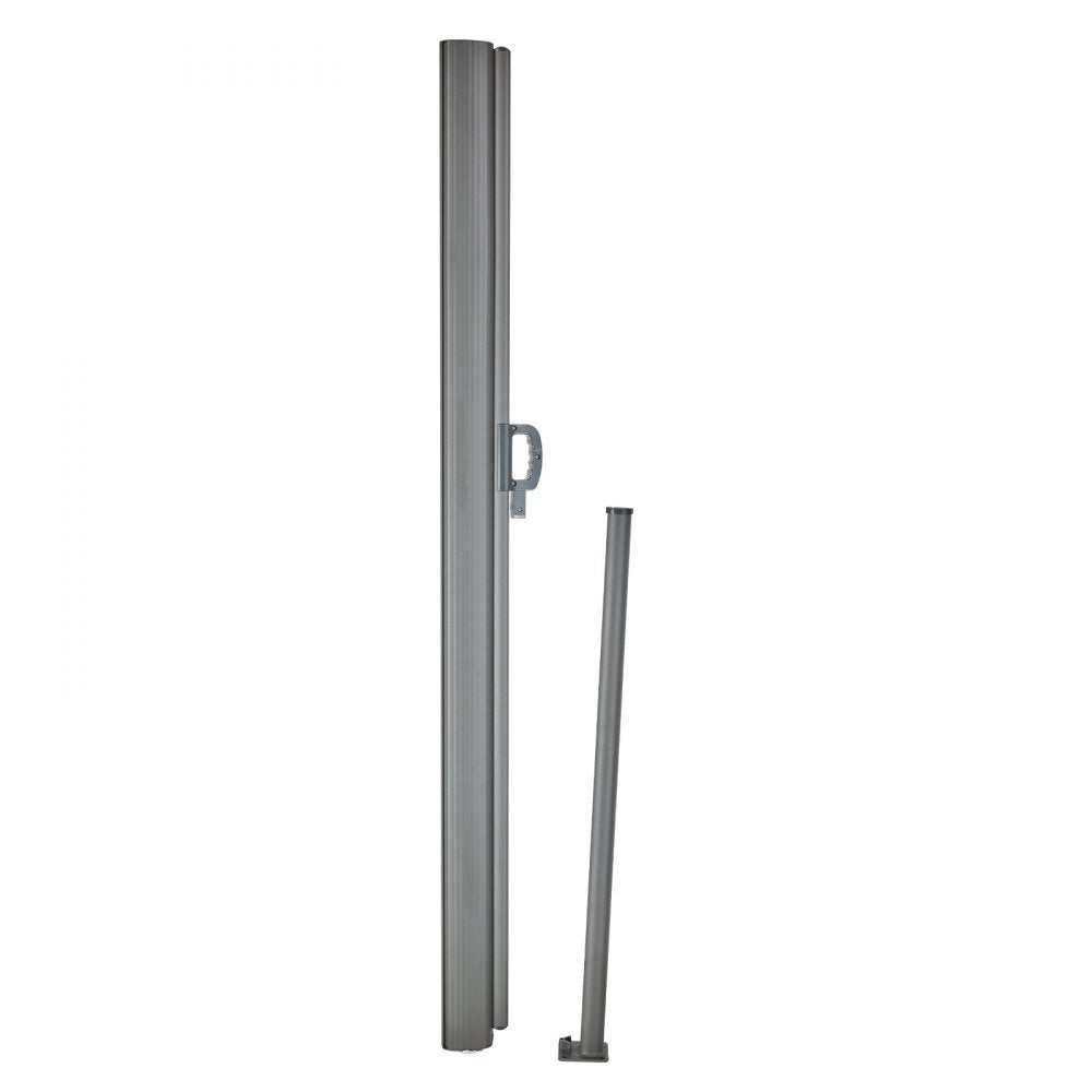 VEVOR Retractable Side Awning 118" x 71", Retractable Patio Screen Waterproof, Retractable Room Divider Grey for Privacy, Garden, Outdoor, Patio and Terrace