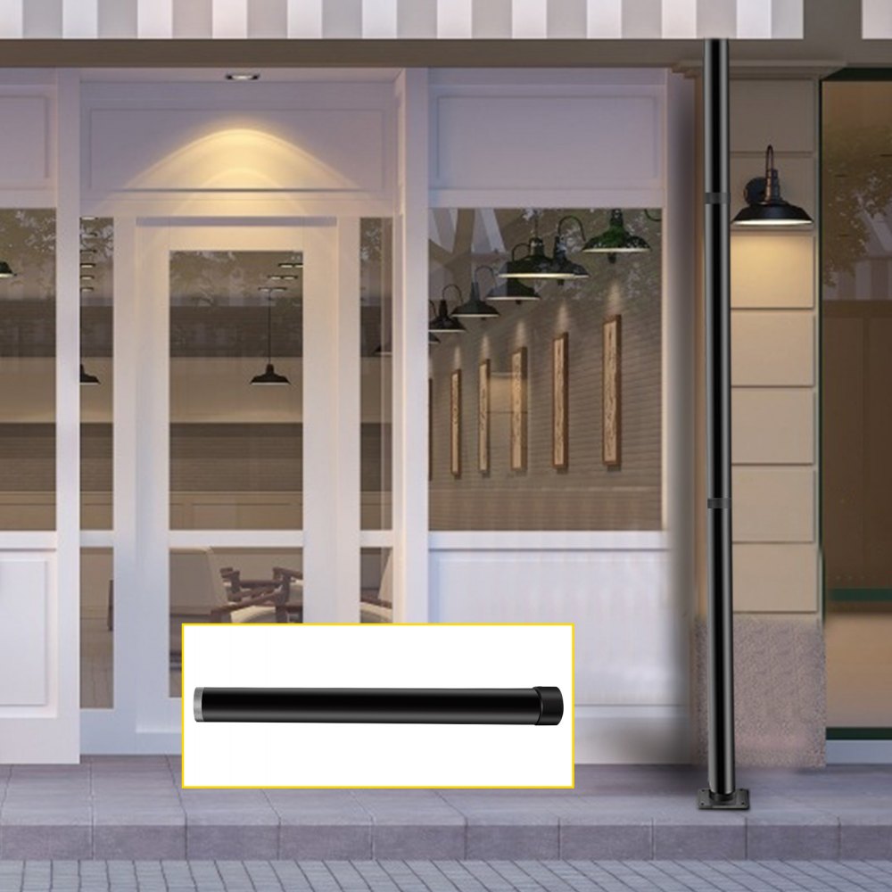 21" Tall Steel Shade Sail Pole Extender with 3" Diameter for Deck, Garden, and Backyard Use - Durable Powder-Coated Heavy-Duty Extension