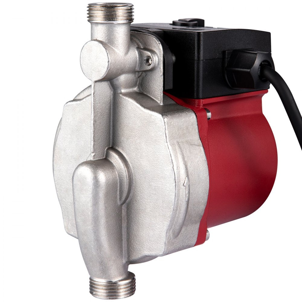 Efficient 120W Water Circulator Pump with Automatic Start and Dual Control Modes for Home Heating Systems, Includes Brass Fittings and Stainless Steel Pump Head, NPT 3/4" Connection