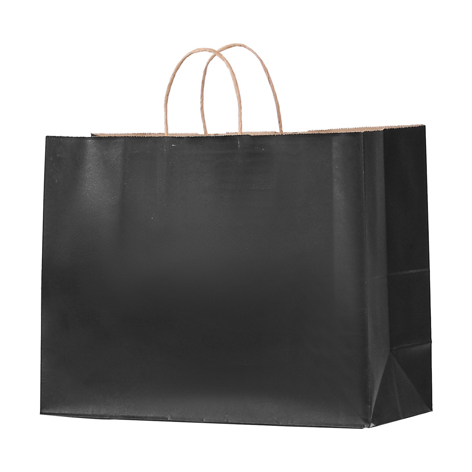 Large Black Kraft Paper Bags with Sturdy Handles - 50 Pack, 16x6x12 in, Eco-Friendly Reusable Grocery, Party & Gift Bags for Weddings, Birthdays, Business Events