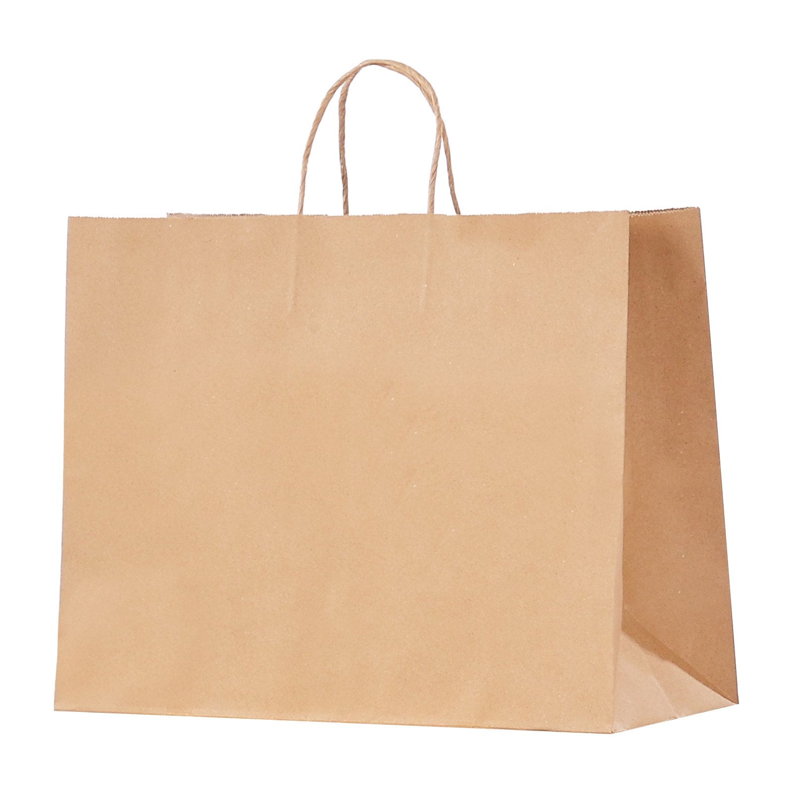 50-Pack Large Kraft Paper Bags with Handles - Reusable, Recycled, Eco-Friendly Brown Gift Sacks for Events, Crafts, and Shopping