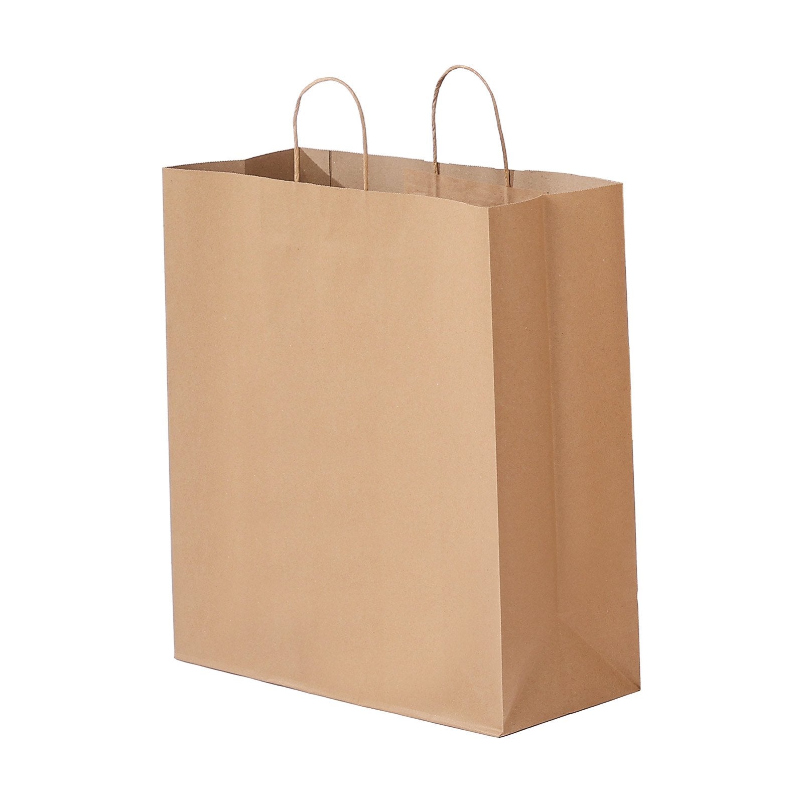 Eco-Friendly Kraft Paper Bags with Handles - 100 Large Reusable Grocery Sacks, Sturdy Recycled Brown Party Bags for Events, DIY, Business