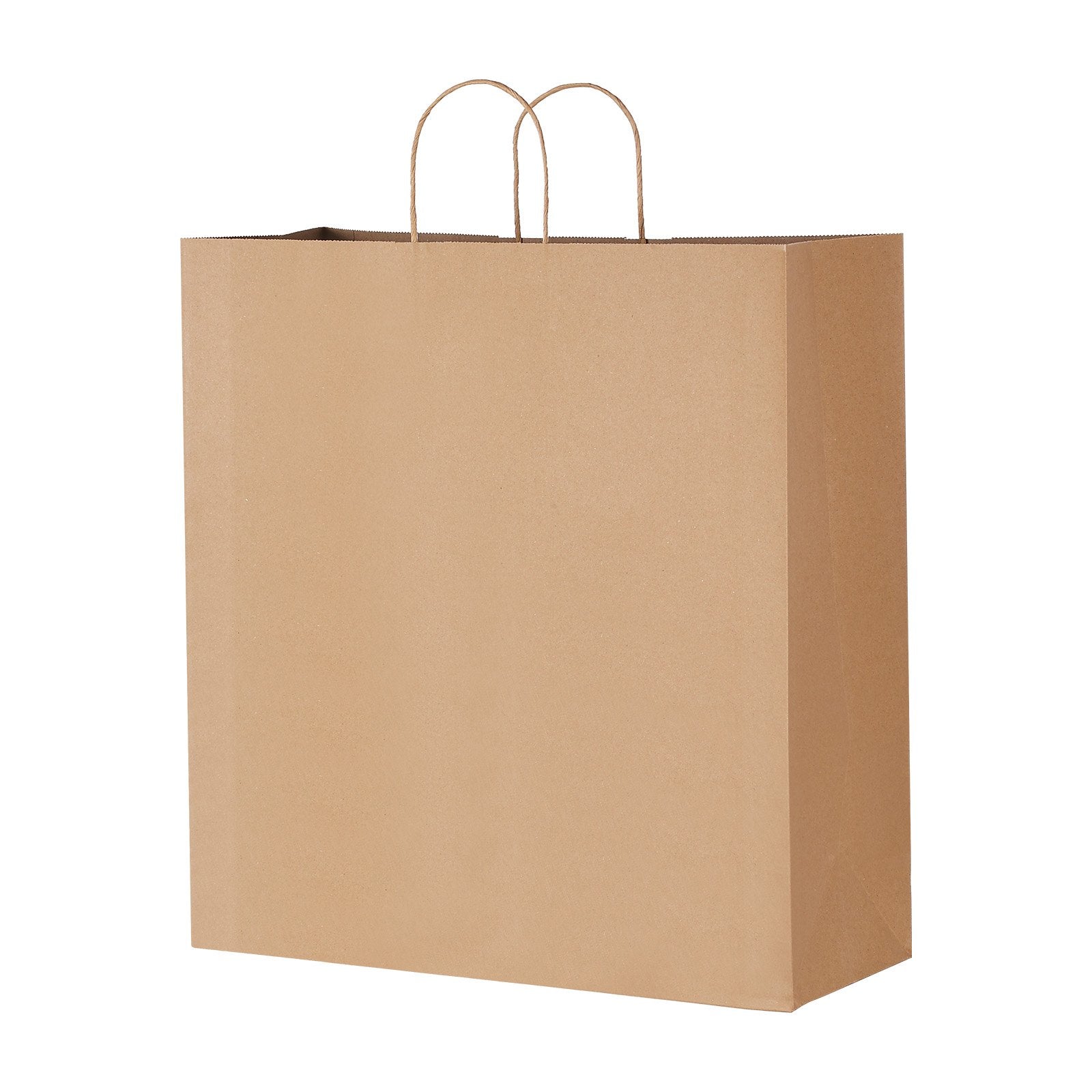 Eco-Friendly Kraft Paper Bags with Handles - 100 Large Reusable Grocery Sacks, Sturdy Recycled Brown Party Bags for Events, DIY, Business