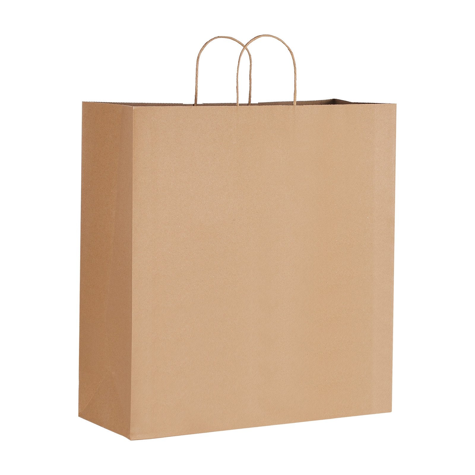 Eco-Friendly Kraft Paper Bags with Handles - 100 Large Reusable Grocery Sacks, Sturdy Recycled Brown Party Bags for Events, DIY, Business