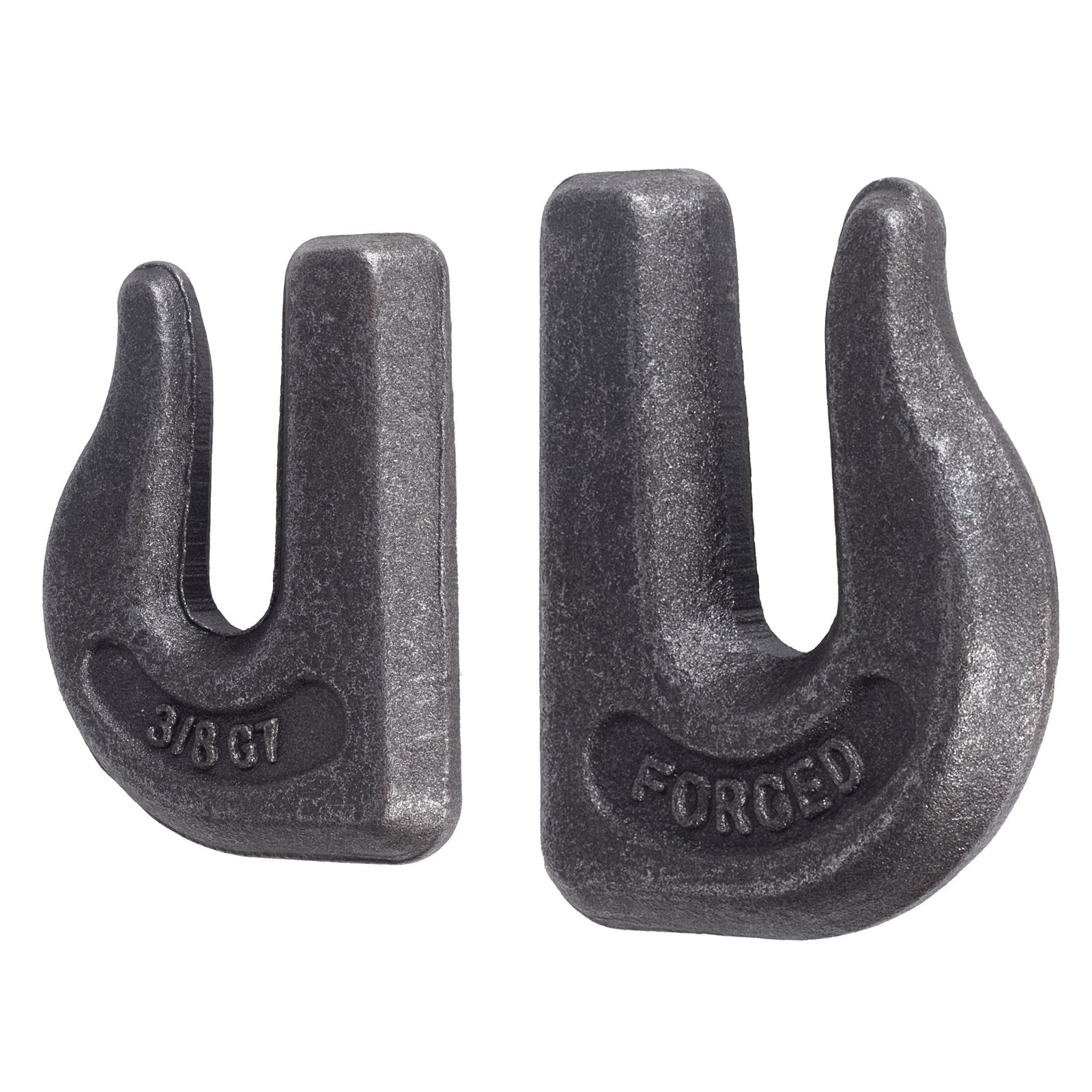 Heavy Duty 3/8" Weld-On Grab Chain Hooks G70 Forged Steel, 6 Pack for Tractor Buckets, Cranes, Hoists, Forklifts, 15,000 lbs Break Strength