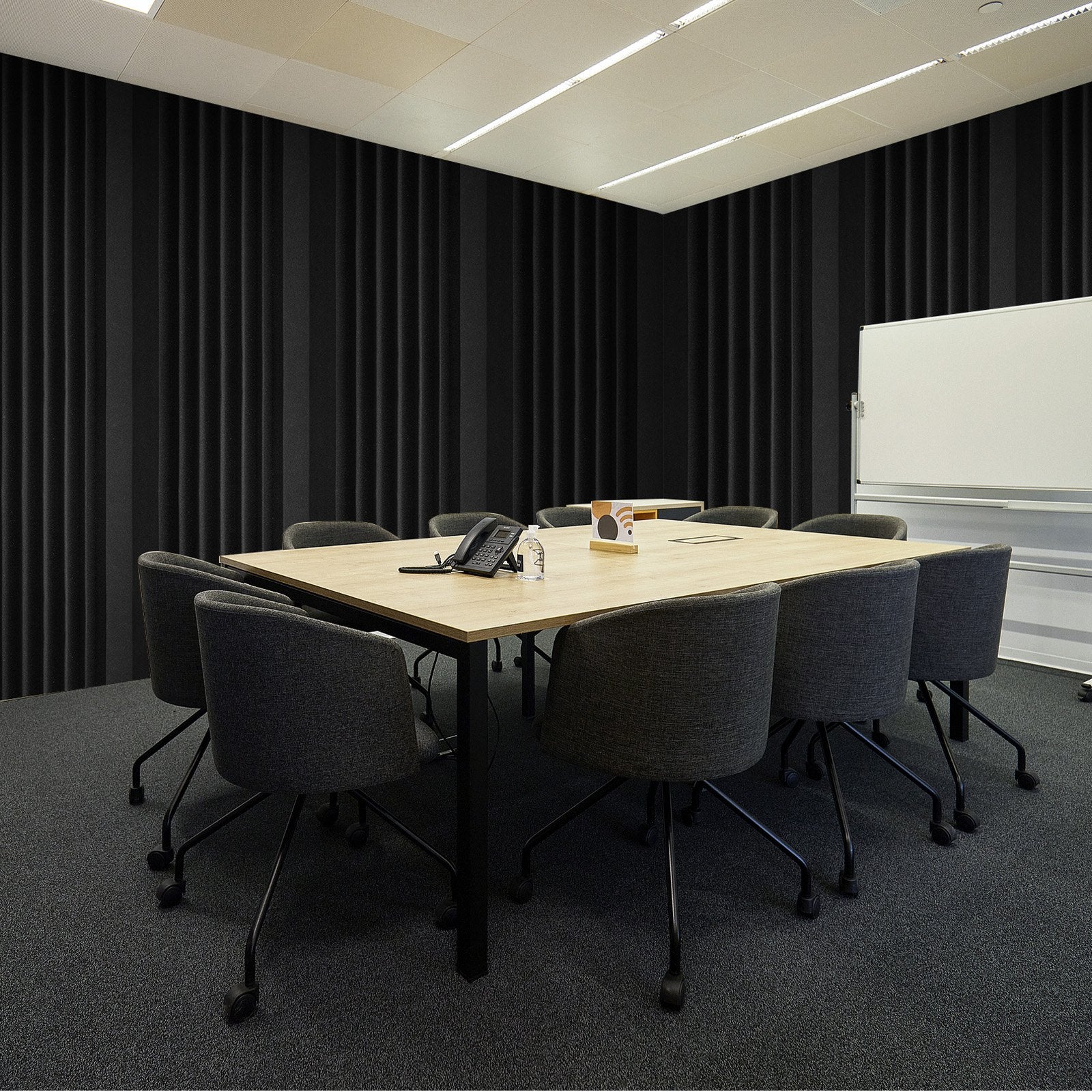 Premium Acoustic Foam Panels - 4-Pack, Black, High-Density Soundproofing, Fire-Resistant, Noise Reduction for Studio Walls & Ceilings, Adhesive Wedge Design