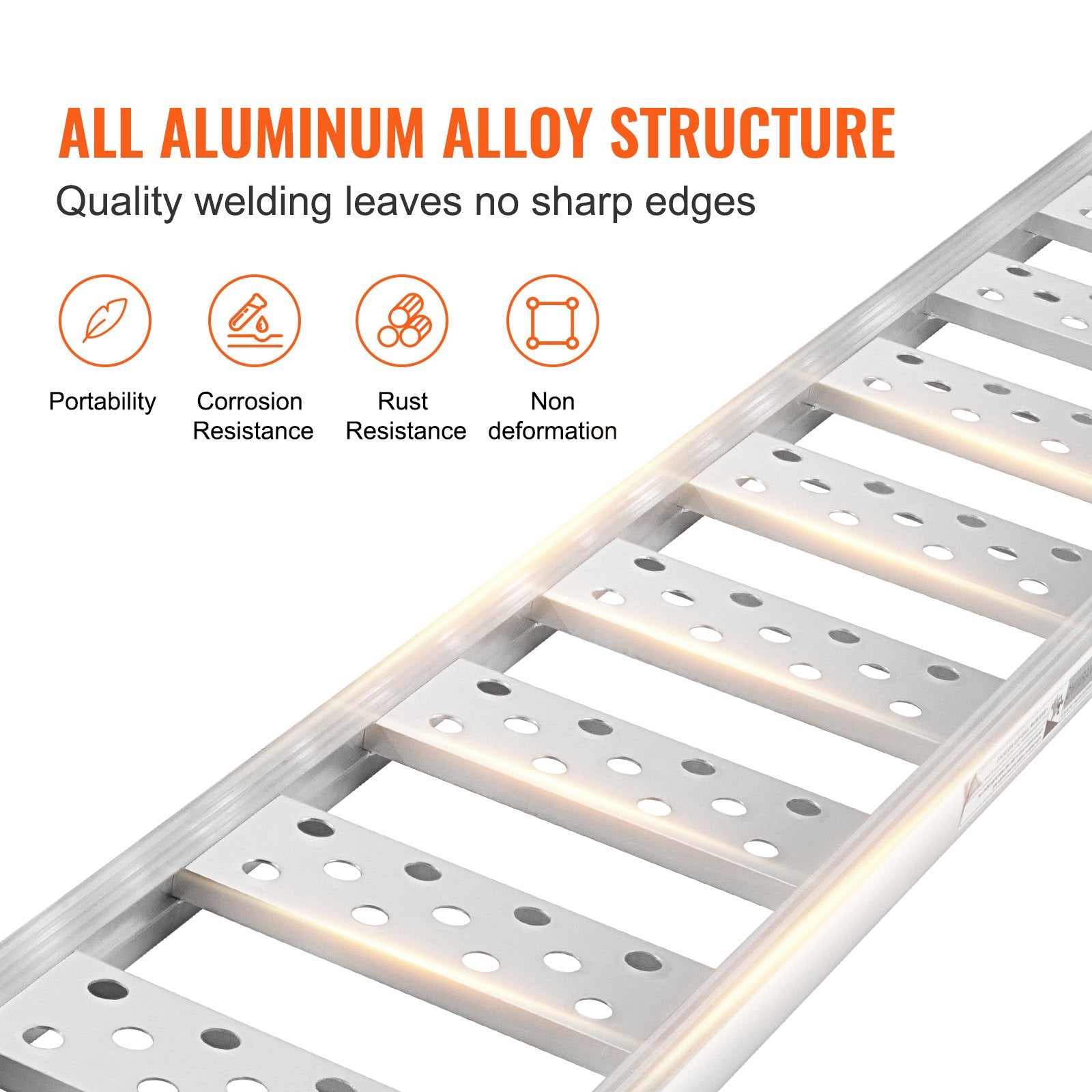 Heavy-Duty Aluminum Loading Ramps, 1250lbs Capacity, Non-Slip Tread with Load Straps for Motorcycles, ATVs, Trucks, Mowers, and More – 78"x12" Portable Ramp Pair for Safe Loading and Unloading