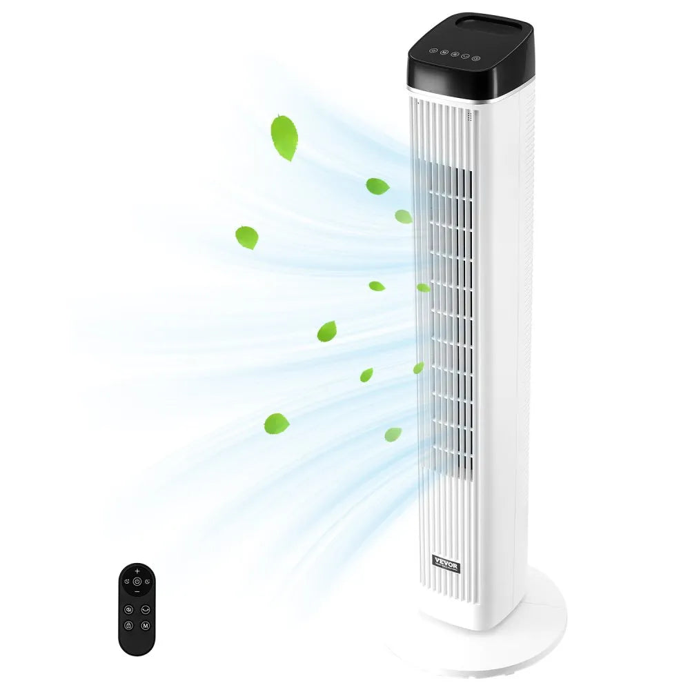 Tower Fan 22 ft/s Velocity Quiet Floor Fan, 70° Oscillating Fans for Indoors with 3 Speeds, 4 Modes, 12H Timer, Portable Standing Bladeless Fan with Remote Control for Bedroom, Office, Home