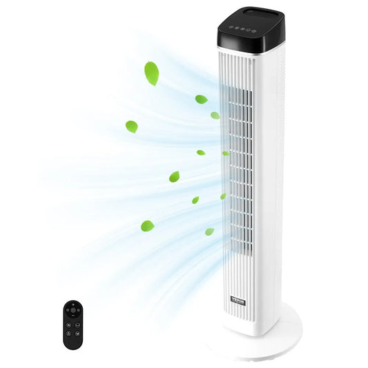 Tower Fan 22 ft/s Velocity Quiet Floor Fan, 70° Oscillating Fans for Indoors with 3 Speeds, 4 Modes, 12H Timer, Portable Standing Bladeless Fan with Remote Control for Bedroom, Office, Home